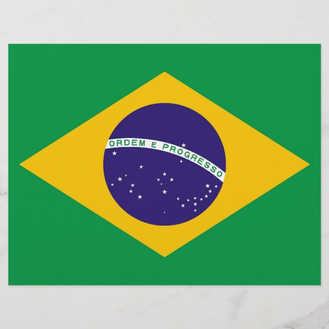 Panfleto com Bandeira do Brasil (Frente)