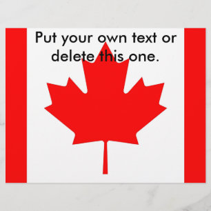 Panfleto com Bandeira do Canadá