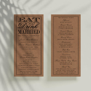 Panfleto Coma, Beba E Se Case Com O Programa De Casamento R
