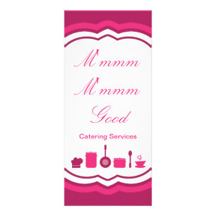 Panfleto comida de Catering Rosa Quente com Lista de Preços
