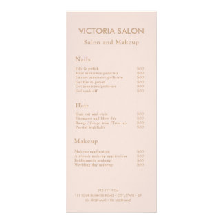 Panfleto Composição Simples de Salão de Blush de Blush Únic