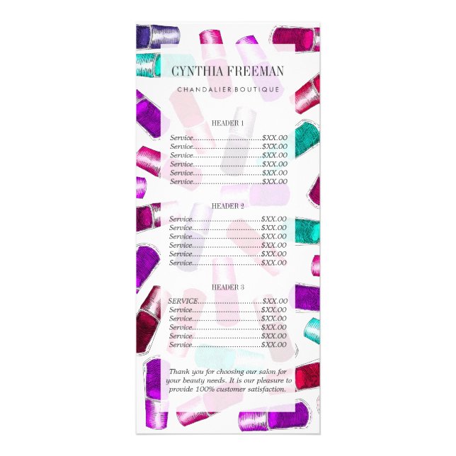 Panfleto Cor de Água Pintada Bonito Polonesa Raiz (Frente)