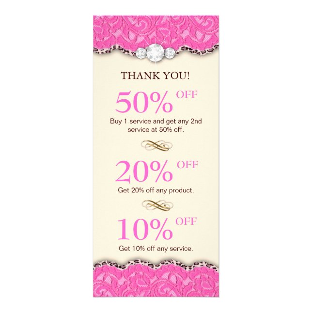 Panfleto Coupons Jewelry Leopard Pink Cream (Frente)