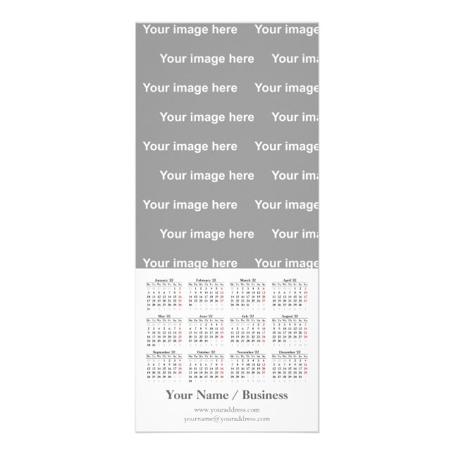 Panfleto Crie a sua própria placa de rack calendário 2022 (Frente)