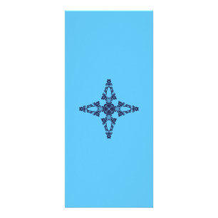 Panfleto Cruz Cristã com Ornamento Azul