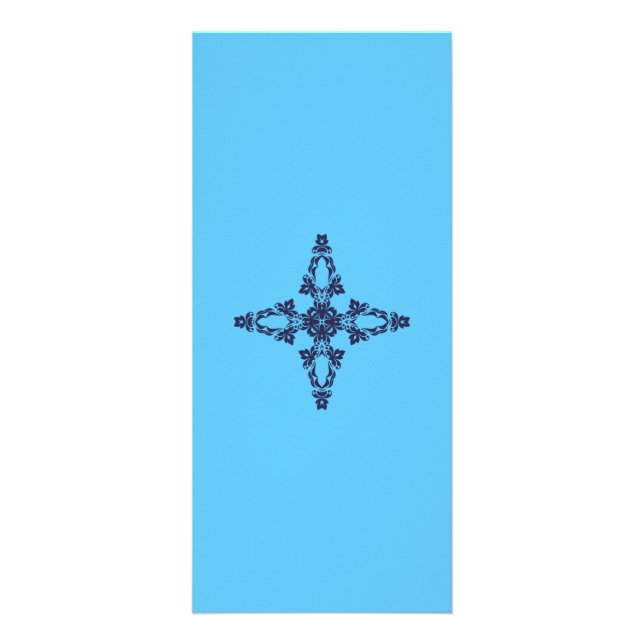 Panfleto Cruz Cristã com Ornamento Azul (Frente)