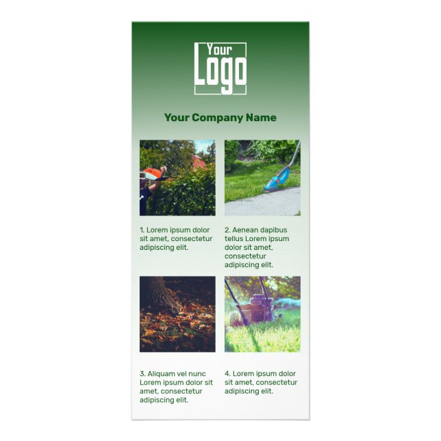 Panfleto CTA Logo Lawn Care Services Information Green (Frente)