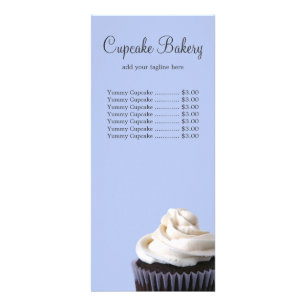 Panfleto Cupcake de chocolate Lista de preços do Glacé de b