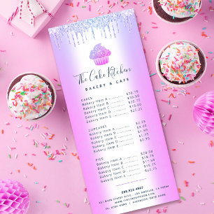 Panfleto Cupcake de Lixo Púrpura Panificação de Chef