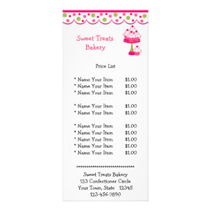 Panfleto Cupcakes cor-de-rosa