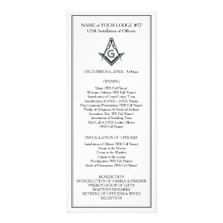 Panfleto Custom Masonic Rack Cards | Officer Installation