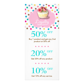 Panfleto Cute Bakery Cupcake Discount Polka Dot 2