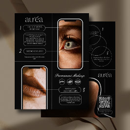 Panfleto da Sala de Beleza Cosmética