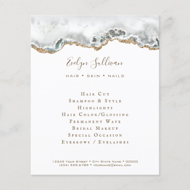 panfleto de ágata branca (Frente)