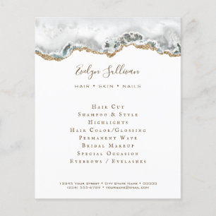 panfleto de ágata branca