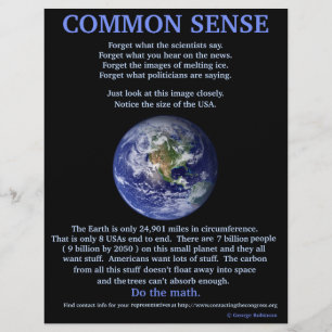 Panfleto de aquecimento global de 8,5" x 11"