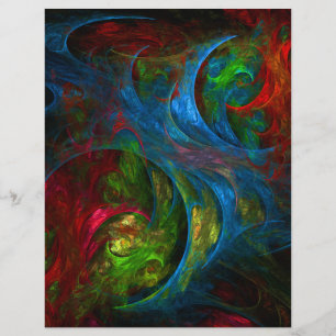 Panfleto de Arte Abstrata Genesis Blue