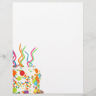 Panfleto de Bolo Bonito com Velas Suaves