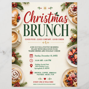 Panfleto de Brunch de Natal