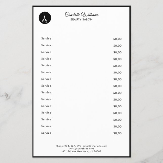 Panfleto de cabeleireiro (Frente)