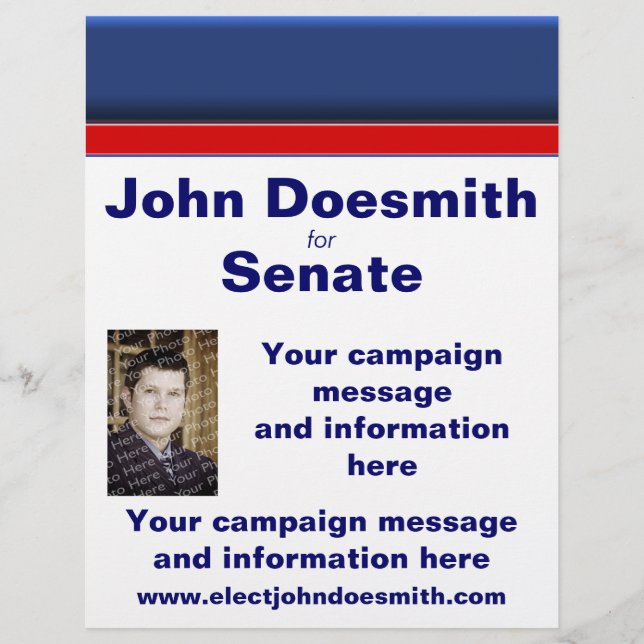 Panfleto de Campanha Eleitoral Modelo (Frente)