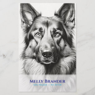 Panfleto de Cão Pastor Elegante