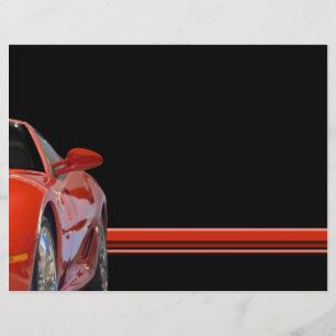 Panfleto de Carro Esportivo Vermelho