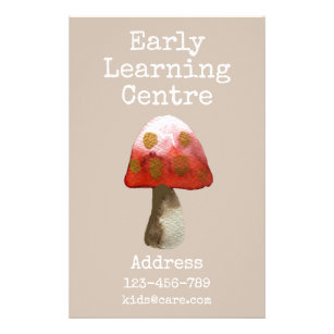 Panfleto de cogumelo do Centro de Aprendizagem Pre