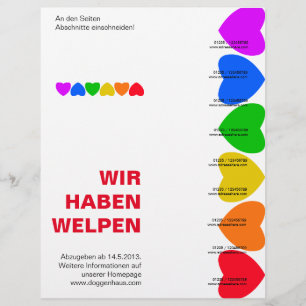 Panfleto de Corações Arco-íris da Vaidade