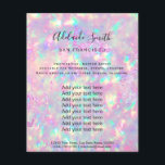 panfleto de design de fotografia opal brilhante<br><div class="desc">folheto de maquiagem profissional do salão de beleza</div>