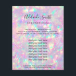 panfleto de design de fotografia opal brilhante<br><div class="desc">folheto de maquiagem profissional do salão de beleza</div>