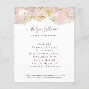 Panfleto de Design de Mármore Rosa