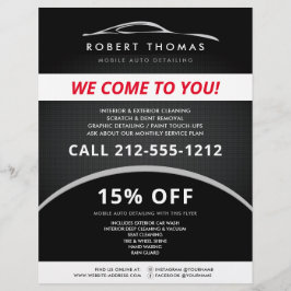 Panfleto de Detalhes de Automóveis Preto, Reparo d