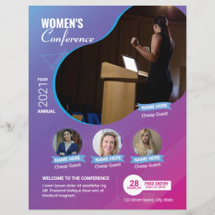 Panfleto de Evento da Conferência de Mulheres nos 