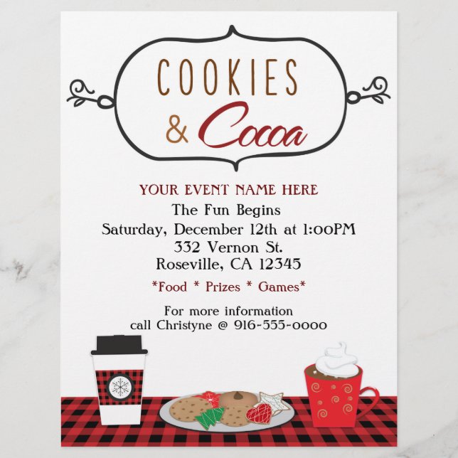 Panfleto de Evento da Festa de Natal COOKIES & COC (Frente)