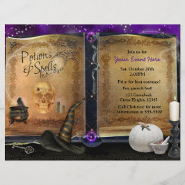 Panfleto de Evento de Festa de Halloween do Livro