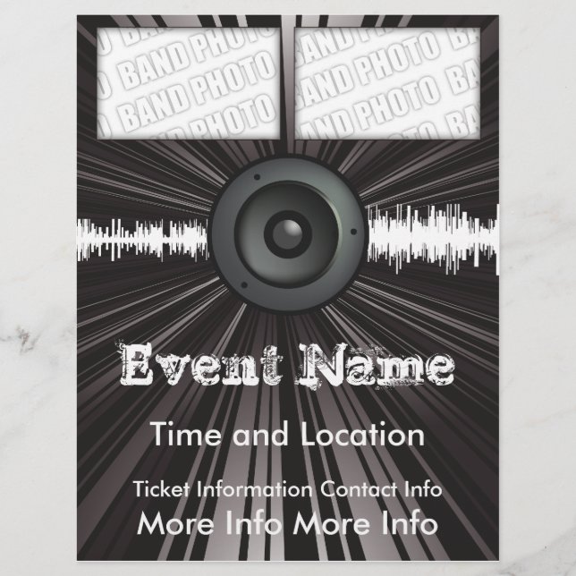 Panfleto de Evento de Música Alto Falante (Frente)