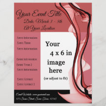 Panfleto de Evento Multi-Propósito Vinho Tinto