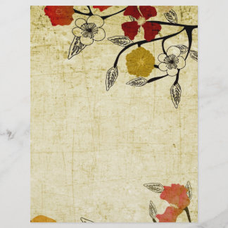 Panfleto de flores vintage