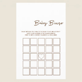 Panfleto de Jogo de Bingo de Presente de Bebê Mini