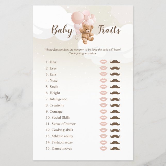 Panfleto De Jogo Do Bear De Teddy (Frente)