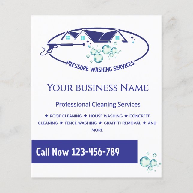 Panfleto de lavagem de energia da casa de lavagem  (Frente)