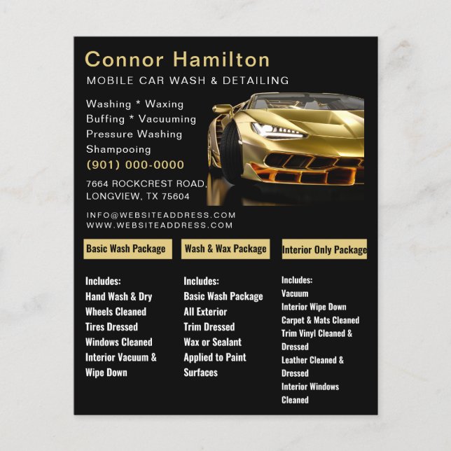 Panfleto De Lavagem De Pressão Portátil (Frente)