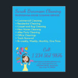 Panfleto de Limpeza Janitorial Blue Girl House Mai<br><div class="desc">Panfleto de Limpeza Janitorial Blue Girl House Maid</div>