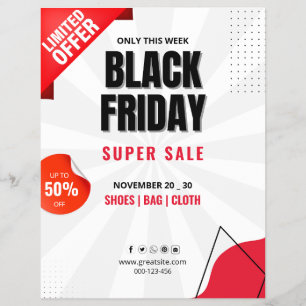Panfleto de Liquidação da Black Friday, Cartaz de 