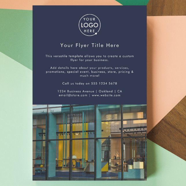 Panfleto de Marketing de Foto Empresarial | Panfle (Upload your logo and photo for a polished professional marketing flyer)