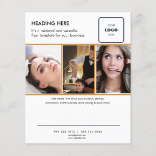 Panfleto de Marketing de Negócios de Foto com Logo