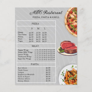 Panfleto de Menu de Restaurante   Design Imprimíve
