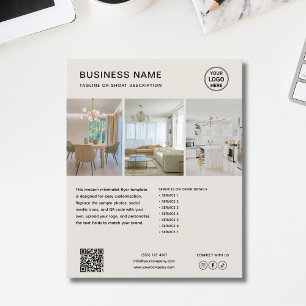 Panfleto de Negócios de Marketing Minimalista Pers