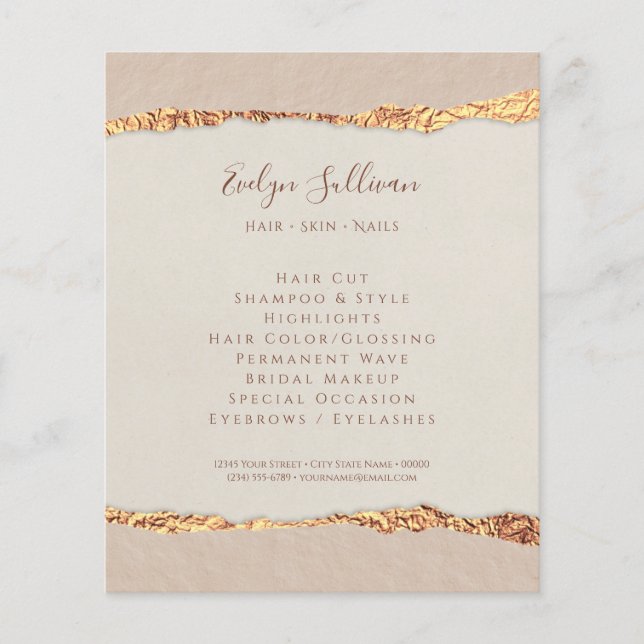 panfleto de papel rasgado brilhante (Frente)